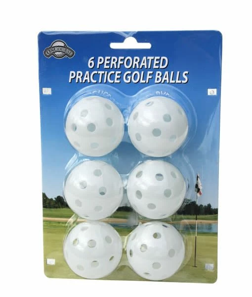 On Course 6 PERFORATED BALLS WHITE 1 On Course 6 PERFORATED BALLS WHITE