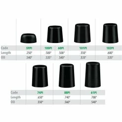 .370" Parallel Iron Ferrules - Black