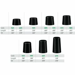 .355" Tapered Iron Ferrules - Black