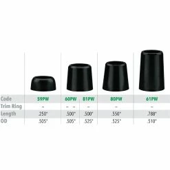 .335" Wood Ferrules - Black