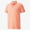 Puma CLOUDSPUN Monarch Golf Polo (LS) Hot Coral