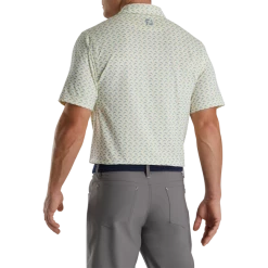 FOOTJOY LEAPING DOLPHINS POLO LEMONADE/DOVE GREY -Clubs Elegant store footjoy leaping dolphins polo lemonade dove grey 2