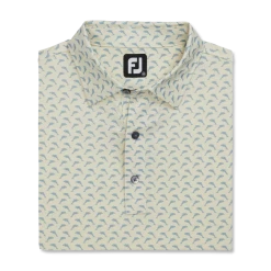 FOOTJOY LEAPING DOLPHINS POLO LEMONADE/DOVE GREY