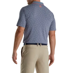 FOOTJOY PUSH PLAY PRINT POLO GRAPHITE/WHITE -Clubs Elegant store footjoy push play print polo graphite white 2