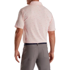 FOOTJOY SCHOOL OF FISH QUARTZ PINK POLO -Clubs Elegant store footjoy school of fish quartz pink polo 2