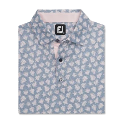 FOOTJOY SHADOW PALM POLO GRAPHITE/QUARTZ PINK