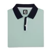 FOOTJOY SOLID W STRIPE PLACKET POLO SAGE