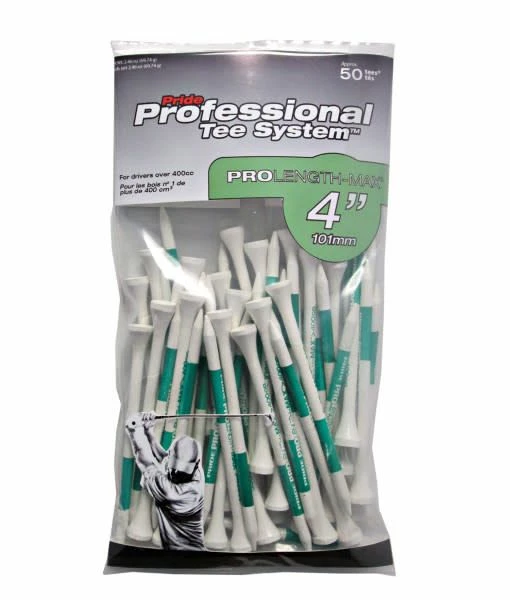 PRIDE SPORTS PTS GOLF TEES 4'' PROLENGTH-MAX 50 PACK WHITE 1 PRIDE SPORTS PTS GOLF TEES 4'' PROLENGTH-MAX 50 PACK WHITE