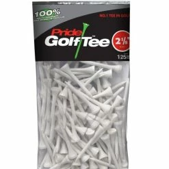 PRIDE SPORTS WOOD TEES 2 1/8'' 125 PACK WHITE
