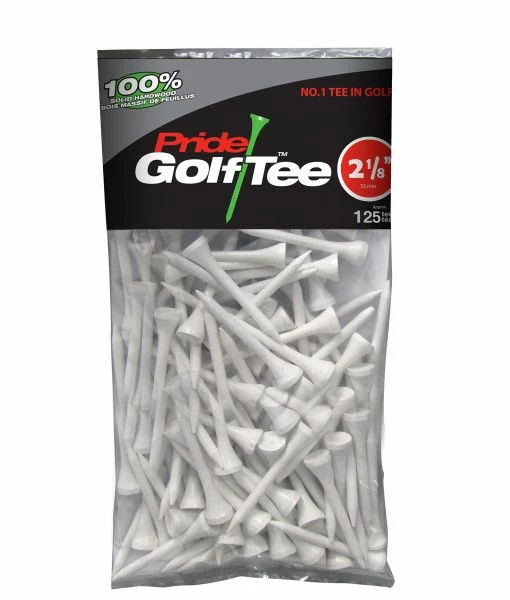 PRIDE SPORTS WOOD TEES 2 1/8'' 125 PACK WHITE 1 PRIDE SPORTS WOOD TEES 2 1/8'' 125 PACK WHITE